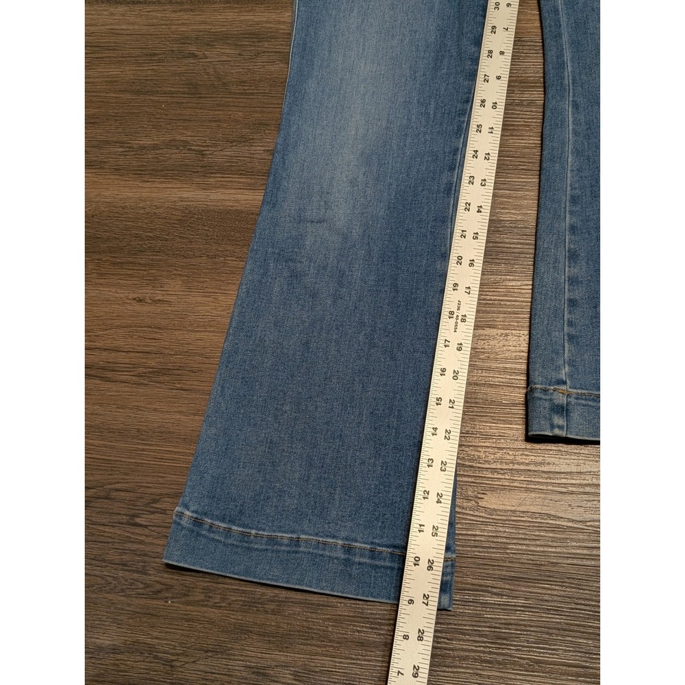 Veronica Beard Carson Ankle Flare High Rise Jeans Tide Down Blue Size 27 - Picture 4 of 8